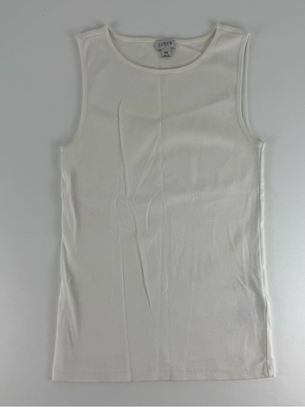 J. Crew Reimagined Heritage Cotton Tank Top in Ivory